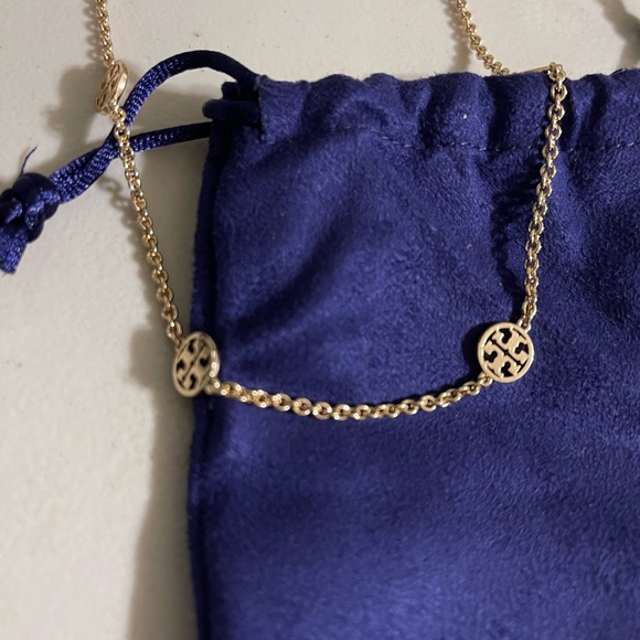 Tory Burch Gold Logo Necklace - Picture 3 of 5